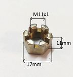 Nakrętka  M11 x 1,00 koronowa stabilizatora Żuk - 2