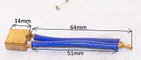 Szczotka   7,0 x 18,0 x 14,0 miedziana PSX71-72 - 4