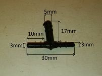 Trójnik  3 mm x 5 mm x 3 mm sprys. 126p, FSO, PN - 2