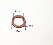 Uszczelka  8 x 12 x 1 mm pompy paliwa Syrena 105 - 2