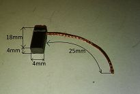 Szczotka   4,0 x 4,0 x 18,0 miedziano - węglowa  - 2
