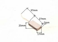 Szczotka   7,0 x 17,0 x 25,0 / 27,0 węglowa 707a - 2