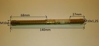 Szpilka   M10 x 27 / 68 / 140 126p Bis, CC, SC - 2