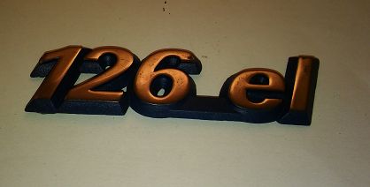 Emblemat  "126 el" 126p EL Fiat