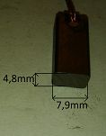 Szczotka   4,8 x 7,9 x 19,0 węglowa  - 2