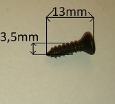 Wkręt  3,5 mm x 13,0 mm stożkowy 126p czarny - 2
