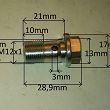 Śruba hamulca M12x1x28,9x13 z dziurą - 2