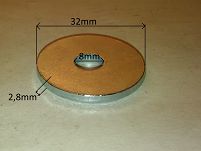 Podkładka stal.  8,0 x 32,0 x 2,8 amortyz. 126p - 2