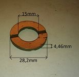 Podkładka sworznia zwrotnicy 4,46  mm 126p  - 2