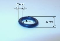 Oring    8,00 mm x 2,50 mm VMQ - 2