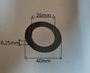 Podkładka dystansowa 26,0 x 40,0 x 0,25 Żuk, Nysa - 2
