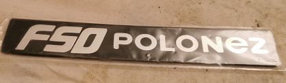 Emblemat "FSO Polonez" tył PN ST