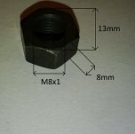 Nakrętka  M  8 x 1,00 126p, CC 700 Fiat - 2
