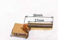 Szczotka   7,0 x 15,0 x 18,5 miedziana PSX136-137 - 2