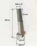 Śruba M   8x   50 sześciokąt z podkładką 10.9 126p - 2