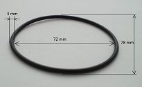 Oring  72,00 mm x 3,00 mm NBR - 2