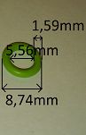 Oring    5,56 mm x 1,59 mm zielony - 2