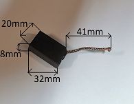 Szczotka   8,0 x 20,0 x 32,0 węglowa K 026 G - 2