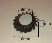 Podkładka ząbkowana Fi.  8,0 mm zewn. 126p, CC 700 - 2
