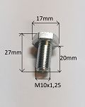 Śruba M 10 x 1,25 x 20  8.8 skrzyni biegów 126p - 2
