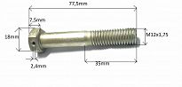 Śruba M 12 x 1,75 x  70 5.8 Żuk, Nysa, Tarpan - 2