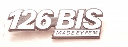 Emblemat "126p BIS MADE BY FSM" 126p Bis Fiat