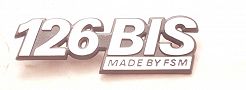 Emblemat "126p BIS MADE BY FSM" 126p Bis Fiat