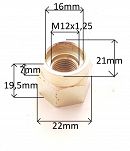Nakrętka  M12 x 1,25 x 19,5 PN - 2