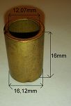 Tulejka rozr. 12,07 mm x 16,12 mm x 16,00 mm AS - 2