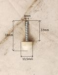 Wkręt 4 mm x 22  mm ozdobny tab. rejest. 126p, FSO - 2
