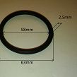 Oring  58,00 mm x 2,50 mm - 2