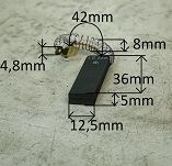 Szczotka   5,0 x 12,5 x 36,0 węglowa Bosch, Simens - 2