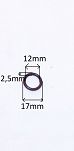 Oring  12,00 mm x 2,50 mm VMQ reg. ciś. paliwa PN - 2