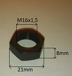 Nakrętka  M16 x 1,5 x 8 126p, FSO Fiat - 2