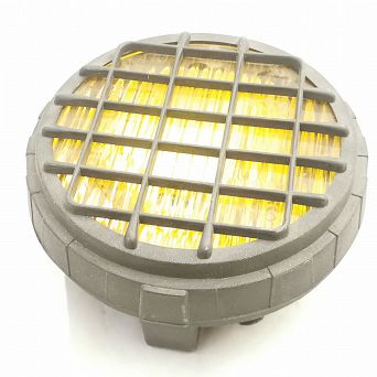 Halogen okrągły z kratką pomarańc. 159 x 64 Wesem