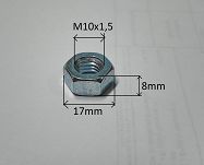 Nakrętka  M10 x 1,50 wentylatora pompy wody Syrena - 2