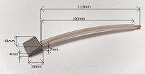 Szczotka   4,0 x 13,0 x 14,0 miedz - węgl. kpl. - 2