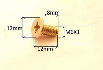 Śruba M   6x   12 łeb stożkowy krzyżak 126p - 2