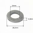 Podkładka sworznia zwrotnicy 3,36 mm 126p  - 2