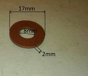 Podkładka  FIBR   8 mm x 17 mm x 2 mm 126p, CC 700 - 2