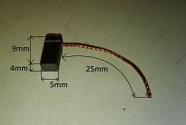 Szczotka   4,0 x 5,0 x 9,0 miedziano-węglowa - 2