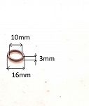 Oring  10,00 mm x 3,00 mm VMQ - 2