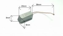 Szczotka   8,0 x 8,0 x 20,0 węglowa K 034 G - 2