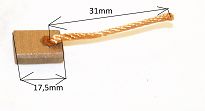 Szczotka   6,0 x 13,0 x 17,5 miedziana  - 2