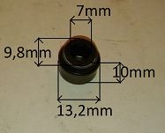 Uszczelniacz zaworu 7,0 x 9,8 / 13,2 x 10,0 kpl. - 2
