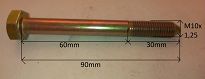 Śruba M 10 x 1,25 x 90  8,8 126p, FSO, PN - 2