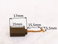 Szczotka   6,2 x 8,0 x 15,0 / 17,0 węglowa 950e - 2