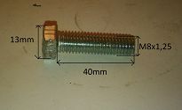 Śruba M   8x   40 sześciokąt 126p, FSO, PN  8,8 - 2