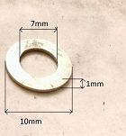Podkładka stal.  7,0 x 10,0 x 1,0 126p osi przep. - 2