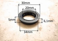 Simmering   20 x 30 / 34 x 5 / 6,1 AO NBR Corteco - 2